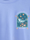 Bamboo Fabric Unisex Kids T-Shirt – Whale Print Soft Breathable Tee