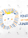Bamboo Fabric King of the Jungle Print Baby Blanket | Ultra Soft Swaddle Blanket | 110 × 110 cm