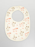 Organic Cotton Baby Bib – Soft Breathable Dog Print, Feeding & Drool Bib