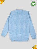 Kidbea Woolen Round Neck Sweater| Sky Blue