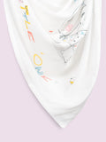 Bamboo Fabric Little One Elephant Print Baby Blanket | Ultra Soft Swaddle Blanket | 110 × 110 cm