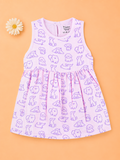 BambooTEC™ Bamboo Muslin Baby Frock – Puppy Parade Print, Soft & Breathable Dress