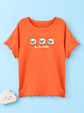 BambooTEC™ Bamboo Girls Orange Top – Baa Baa Besties Print