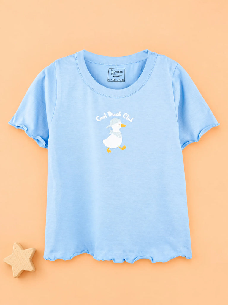 Girls Blue Top – Cool Duck Club Print