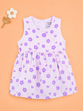 BambooTEC™ Bamboo Muslin Baby Frock – Floral Butterfly Print, Soft & Breathable Dress