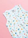 BambooTEC™ Bamboo Muslin Baby Jhabla – Rocket & Star Print