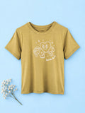 BambooTEC™ Bamboo Girls Mustard Top – Love the Game Print