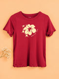BambooTEC™ Bamboo Girls Red Top – Bloom & Grow Shine Floral Print
