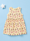BambooTEC™ Bamboo Muslin Baby Frock – Fruity Fiesta Print, Soft & Breathable Dress