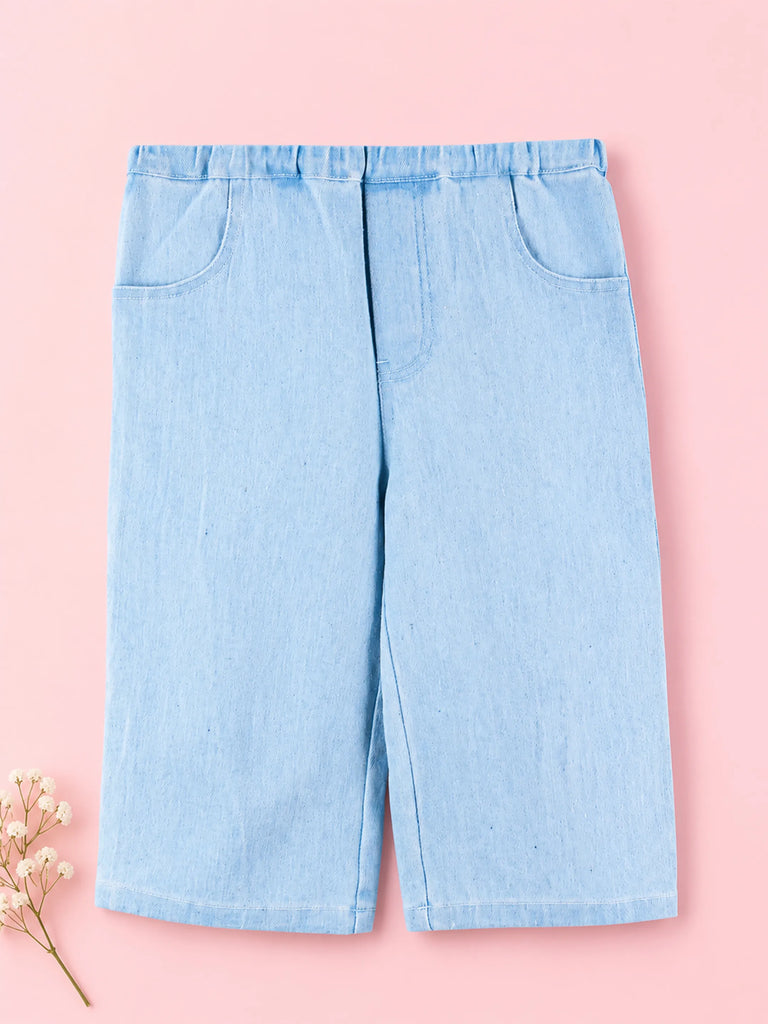 Unisex Denim Jeans – Light Blue Wide-Leg Jeans with Pockets