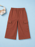Unisex Brown Cotton Kids Cargo Shorts – Comfortable Everyday Bottomwear