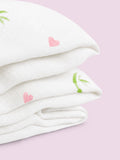 Bamboo Fabric Panda Love Print Baby Blanket | Ultra Soft Swaddle Blanket | 110 × 110 cm