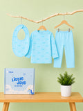 Organic Cotton Baby Clothing Set – Soft Breathable Turtle Print T-Shirt, Pyjama & Bib Set