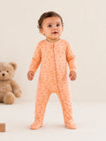 Organic Cotton Baby Romper – Soft Breathable Bunny Print Full Sleeve Zip Sleepsuit