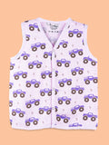 BambooTEC™ Bamboo Muslin Baby Jhabla – Monster Truck Print