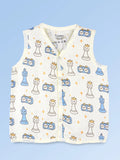 BambooTEC™ Bamboo Muslin Baby Jhabla – Chess & Clock Print