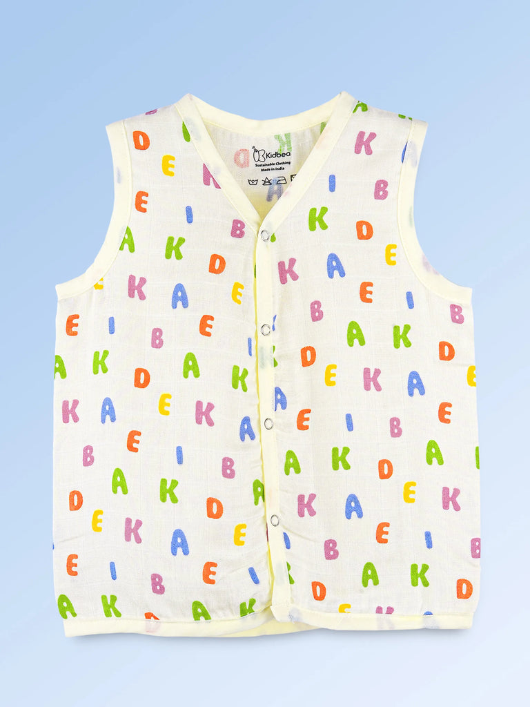 BambooTEC™ Bamboo Muslin Baby Jhabla – Alphabet Print