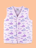 BambooTEC™ Bamboo Muslin Baby Jhabla – Submarine & Fish Print