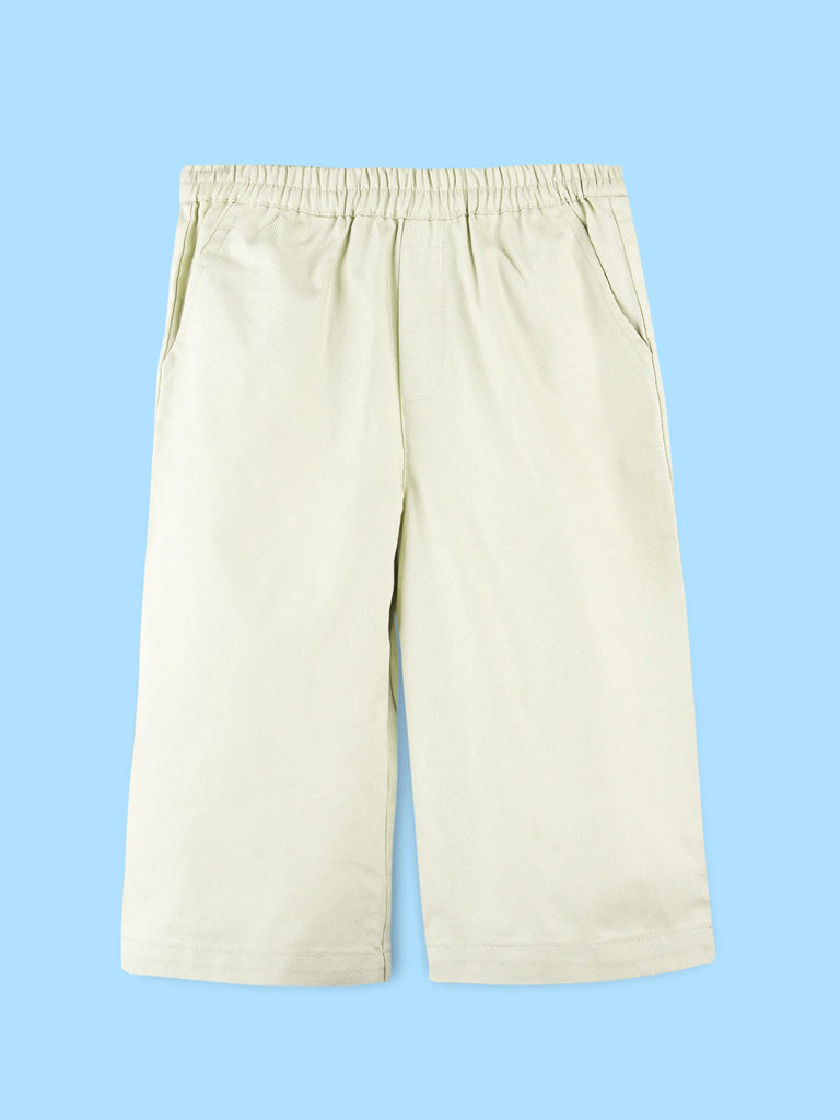 Boys Cotton Wide-Leg Pants – Comfortable Elastic Waist Casual Trousers