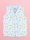 BambooTEC™ Bamboo Muslin Baby Jhabla – Rocket & Star Print