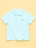 Boys Bamboo Fabric Sky Blue Polo T-Shirt