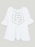 Girls White Kurta & Sharara Set – Embroidered Festive Ethnic Wear