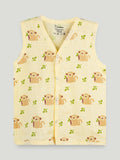 BambooTEC™ Bamboo Muslin Baby Jhabla – Monkey & Leaf Print