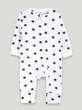 Organic cotton Star Print Romper/Bodysuit - Black