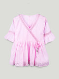 Girls Pink Ethnic Kurta & Dhoti Set – Embroidered Festive Wear