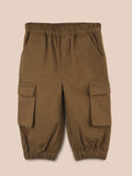 Unisex Cotton Kids Cargo Jogger Pants – Light Brown Comfortable Bottomwear