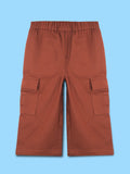 Unisex Brown Cotton Kids Cargo Shorts – Comfortable Everyday Bottomwear