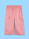 Girls Pink Cotton Cargo Pants – Comfortable & Stylish Everyday Bottomwear