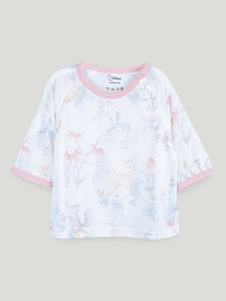 BambooTEC™ Unisex Bamboo Fabric Bunny Blossom Print T-Shirt & Pyjama Set