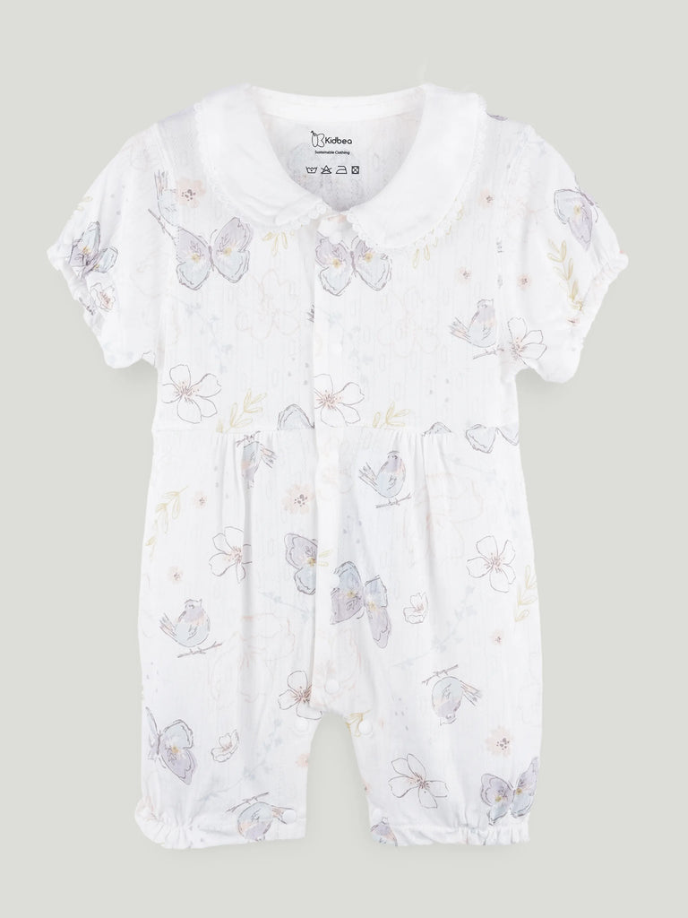 BambooTEC™ Unisex Bamboo Fabric Butterfly Print Romper