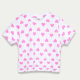 Organic Cotton Unisex Kids Co-ord Set – Soft Breathable Heart Print T-Shirt & Shorts Set