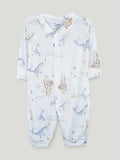 BambooTEC™ Unisex Bamboo Baby Romper – Whale Print