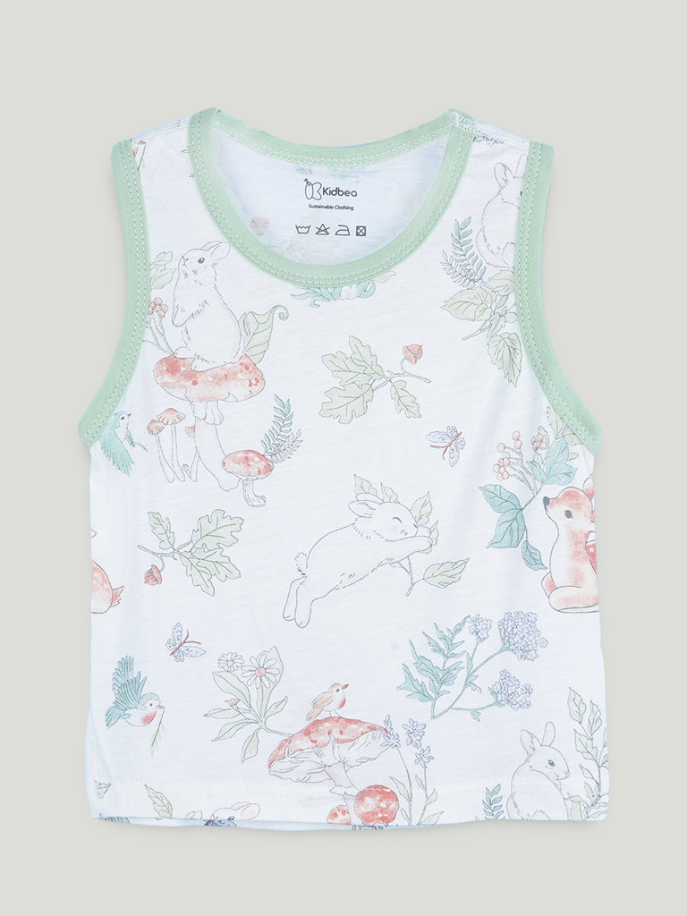 BambooTEC™ Unisex Bamboo Fabric Woodland Print Vest & Shorts Set