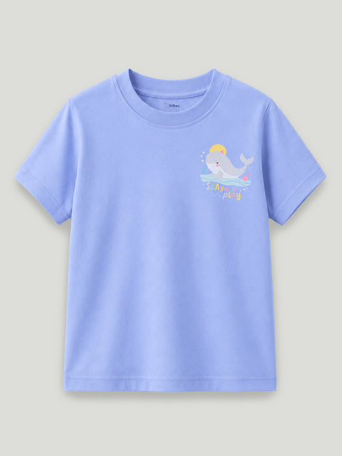 Bamboo Fabric Unisex Kids T-Shirt – Sea Play Whale Print Soft Breathable Tee