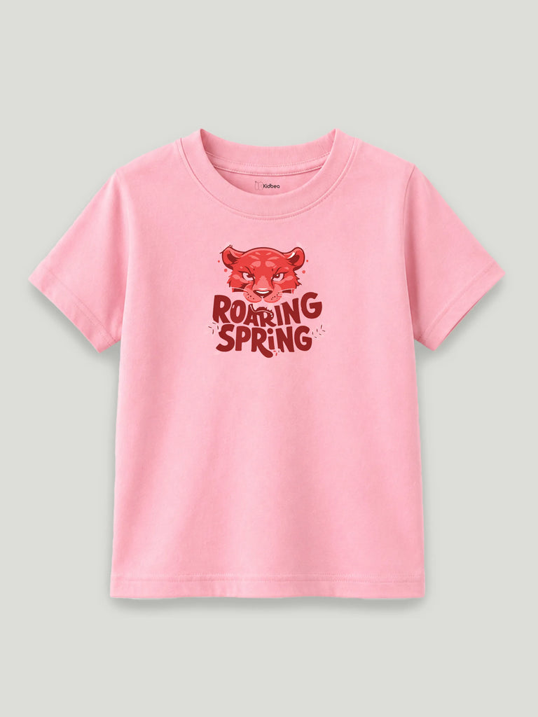 Bamboo Fabric Unisex Kids T-Shirt – Roaring Spring Print Soft Breathable Tee
