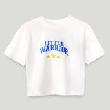 Unisex Bamboo Fabric White Little Warrior Oversized T-Shirt