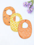 Organic Cotton Baby Bib Pack of 3 – Soft Breathable Giraffe, Football & Flower Print, Feeding & Drool Bibs