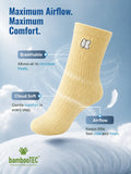 Bamboo Fabric Kids Ribbed Crew Socks Combo Pack – Pink, Sky Blue & Yellow (Pack of 3)