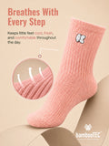 Bamboo Fabric Kids Ribbed Crew Socks Combo Pack – Pink & Sky Blue (Pack of 2)