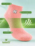Bamboo Fabric Kids Ribbed Crew Socks Combo Pack – Pink & Sky Blue (Pack of 2)
