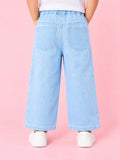 Unisex Denim Jeans – Light Blue Wide-Leg Jeans with Pockets