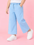 Unisex Denim Jeans – Light Blue Wide-Leg Jeans with Pockets