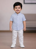 Boys Blue Printed Shirt | 100% Organic Cotton