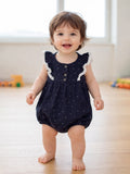 Baby Girl Frill Sleeve Organic Cotton Onesie