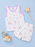 BambooTEC™ Unisex Bamboo Fabric Floral Print Vest & Shorts Set