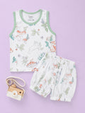 BambooTEC™ Unisex Bamboo Fabric Woodland Print Vest & Shorts Set